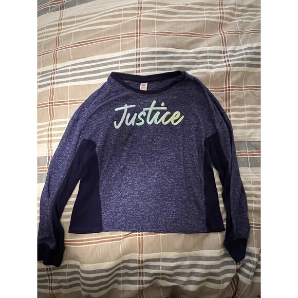 Justice Girls Hacci Long Sleeve Graphic Top, Size L 12/14 - Picture 1 of 3